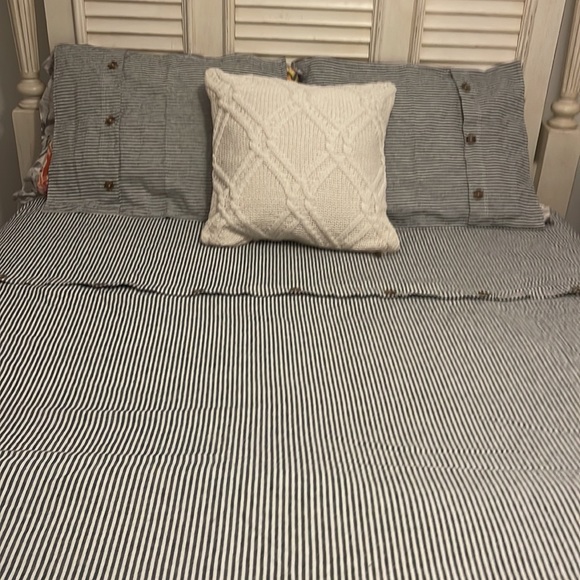 Pottery barn linen blend queen SZ duvet set New! - Picture 2 of 8